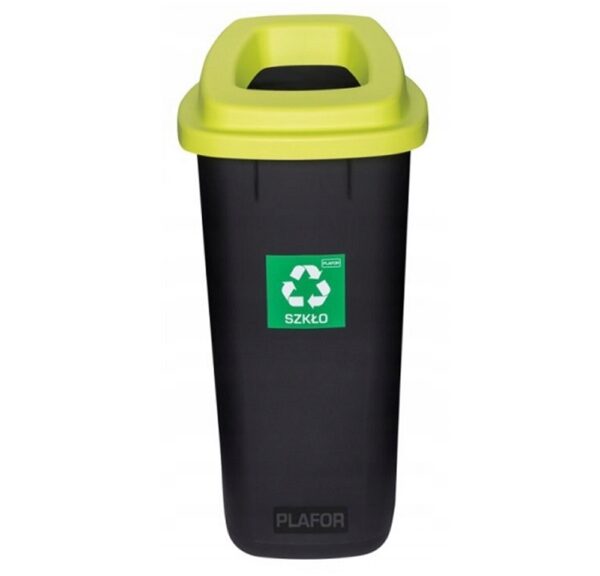 Kosz SORTBIN 90 litrów do segregacji śmieci odpadów (pokrywa z otworem) - SZKŁO