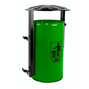 KOSZ na śmieci uliczny parkowy 35 litrów ZIELONY