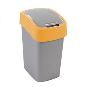 Kosz do segregacji odpadów CURVER 50 litrów - SREBRNY + ŻÓŁTY (PLASTIK)