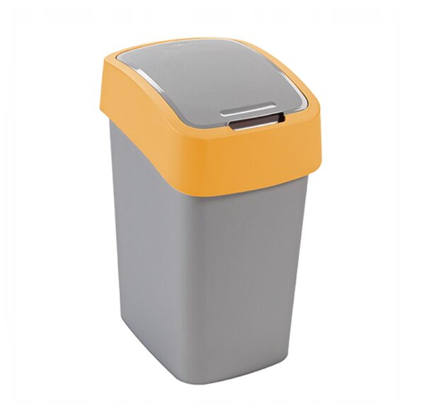 Kosz do segregacji odpadów CURVER 50 litrów - SREBRNY + ŻÓŁTY (PLASTIK)