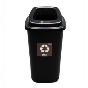 Kosz SORTBIN do segregacji odpadów 45 litrów (czarna pokrywa z otworem) BIO