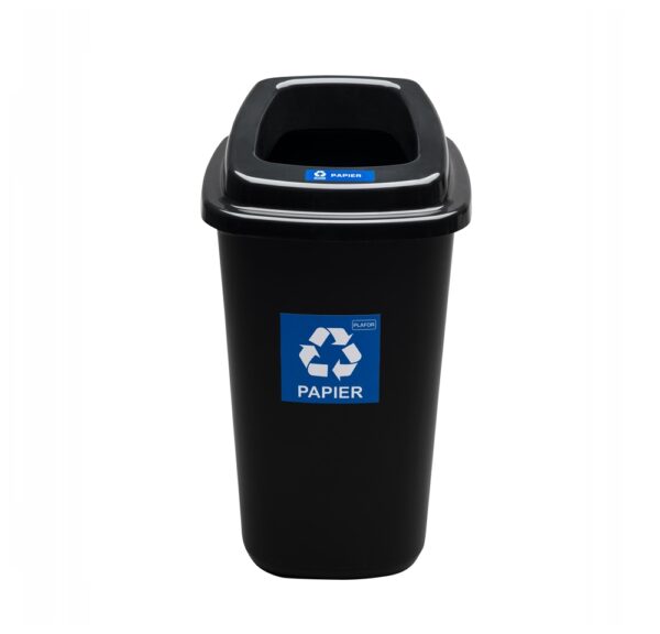 Kosz SORTBIN do segregacji odpadów 45 litrów (czarna pokrywa z otworem) PAPIER
