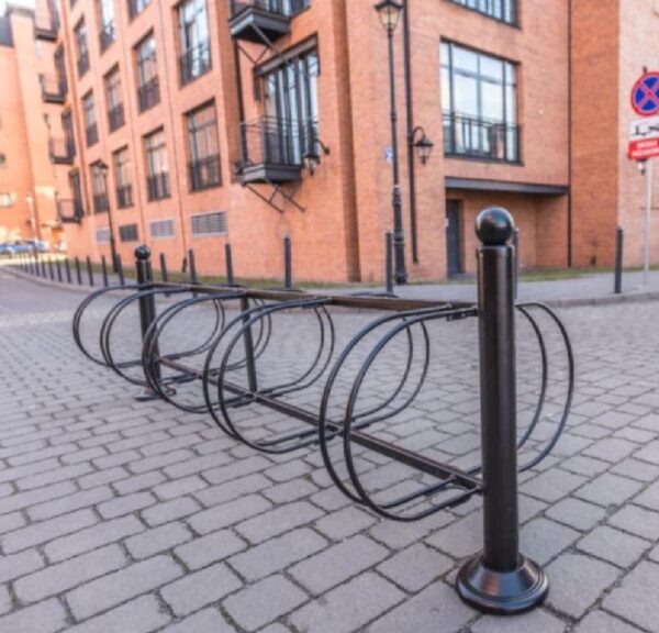 Stojak rowerowy na 10 rowerów czarny prosty