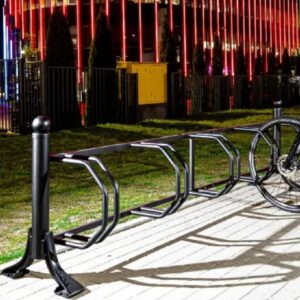 Stojak rowerowy na 5 rowerów czarny retro