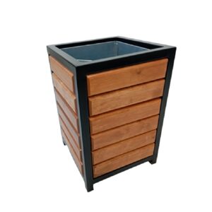 Kosz uliczny stalowo drewniany 45l TOPA