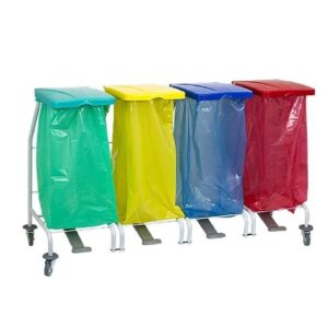 Stojak na worki do segregacji odpadów TIBI4 (4 x 70–120 l)