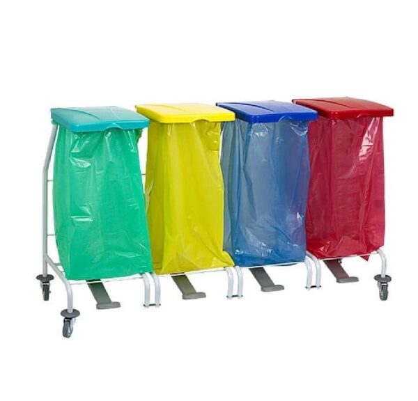 Stojak na worki do segregacji odpadów TIBI4 (4 x 70–120 l)