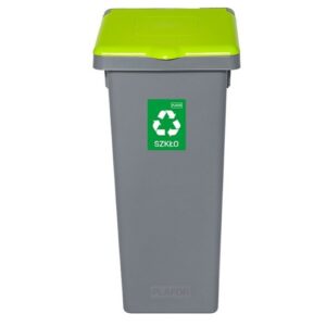 Uniwersalny Kosz FLAP BIN SZARY 53L do segregacji odpadów SZKŁO