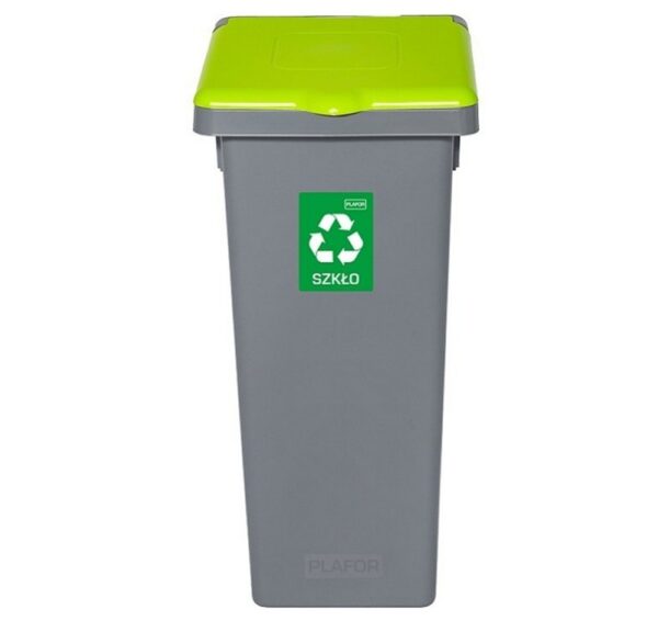 Uniwersalny Kosz FLAP BIN SZARY 53L do segregacji odpadów SZKŁO