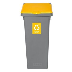 Uniwersalny Kosz FLAP BIN SZARY 53L do segregacji odpadów PLASTIK