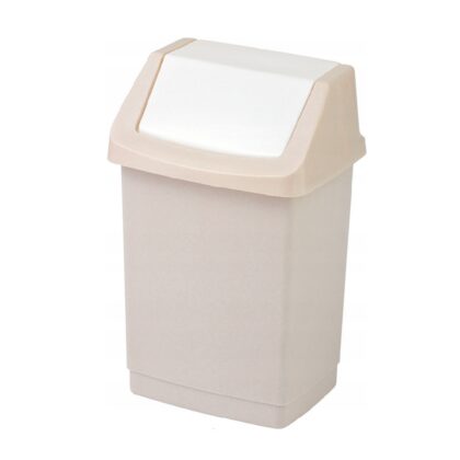 Kosz CURVER CLICK 25l na śmieci z uchylną klapką BEŻOWY