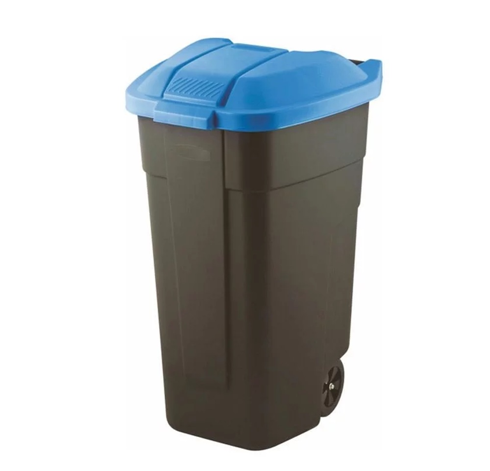 ZESTAW Koszy 110 litrów do segregacji śmieci i odpadów PLASTIK, PAPIER, SZKŁO - obrazek 4