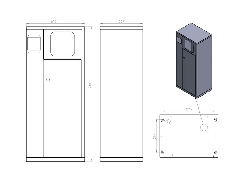 Koszopopielnica Taja I z klapką - obrazek 2