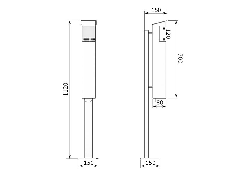 Popielnica zewnętrzna TOTI 3 - obrazek 5