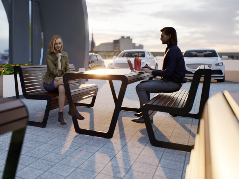 Zestaw mebli ogrodowy parkowy KOLI 3 - obrazek 3