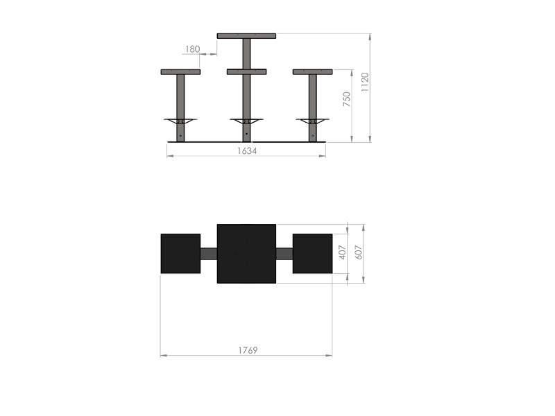 Zestaw mebli ogrodowy parkowy VELI 2 - obrazek 3