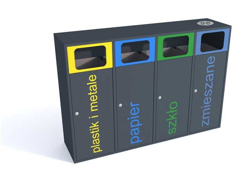 Stacja Segregacji Odpadów Eti 4x80l - obrazek 2