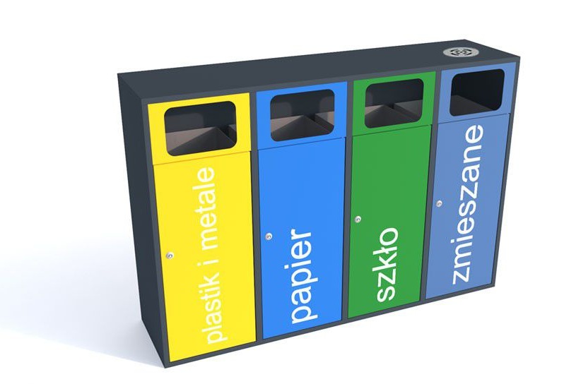 Stacja Segregacji Odpadów Eti 4x80l - obrazek 4
