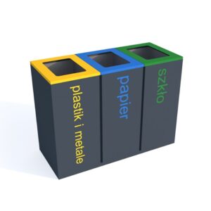 Stacja Segregacji Odpadów ETINO BIS 3x60l