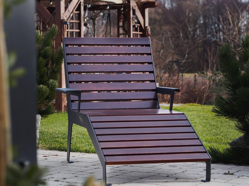 Leżak wypoczynkowy, ogrodowy parkowy FILO 2A - obrazek 2