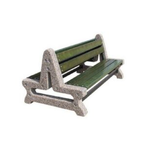 Ławka betonowa z oparciem BLIŹNIAK