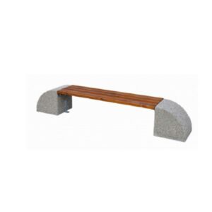 Ławka z drewnianym siedziskiem betonowa ELI