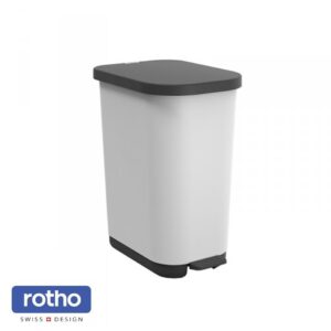 Kosz na śmieci 35L ROTHO RIBO z pedałem biały