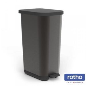 Kosz na śmieci 55L ROTHO RIBO z pedałem grafit