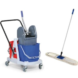 Zestaw Wózek sprzątający NEXUS 2x17L + Mop przemysłowy 60 cm