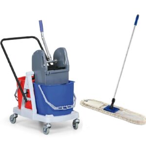 Zestaw Wózek sprzątający NEXUS 2x17L + Mop przemysłowy 80 cm