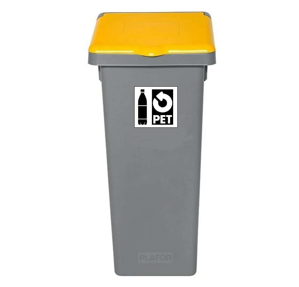 Uniwersalny Kosz FLAP BIN SZARY 72L do segregacji odpadów PET BUTELKI ZWROTNE