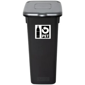 Uniwersalny Kosz FLAP BIN 72L BLACK do segregacji odpadów PET BUTELKI ZWROTNE